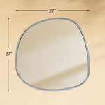 TEHOME Manor Gold Foil Rustic Irregular Wall Mirrors Front View Dimension