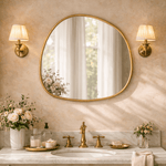 Manor Rustic Irregular Wall Mirrors GC-JDC002 Silver Foil 27x27" TEHOME