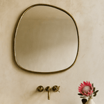 Manor Rustic Irregular Wall Mirrors GC-JDC002 Silver Foil 27x27" TEHOME