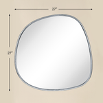 Manor Rustic Irregular Wall Mirrors GC-JDC002 Silver Foil 27x27" TEHOME