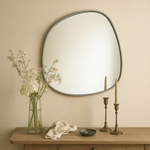 Manor Rustic Irregular Wall Mirrors GC-JDC002 Silver Foil 27x27" TEHOME