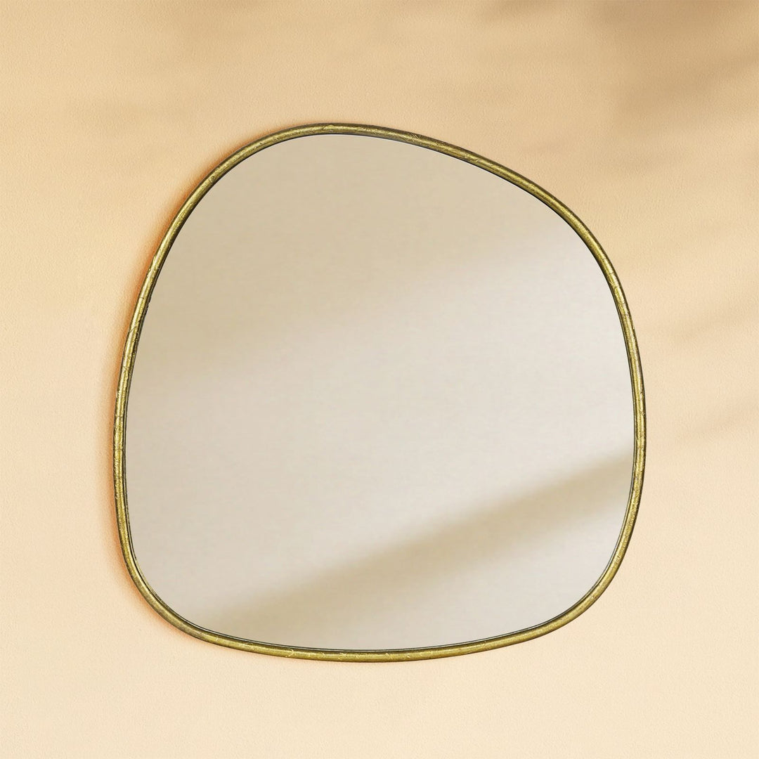 TEHOME Manor Silver Foil Rustic Irregular Wall Mirrors Front View