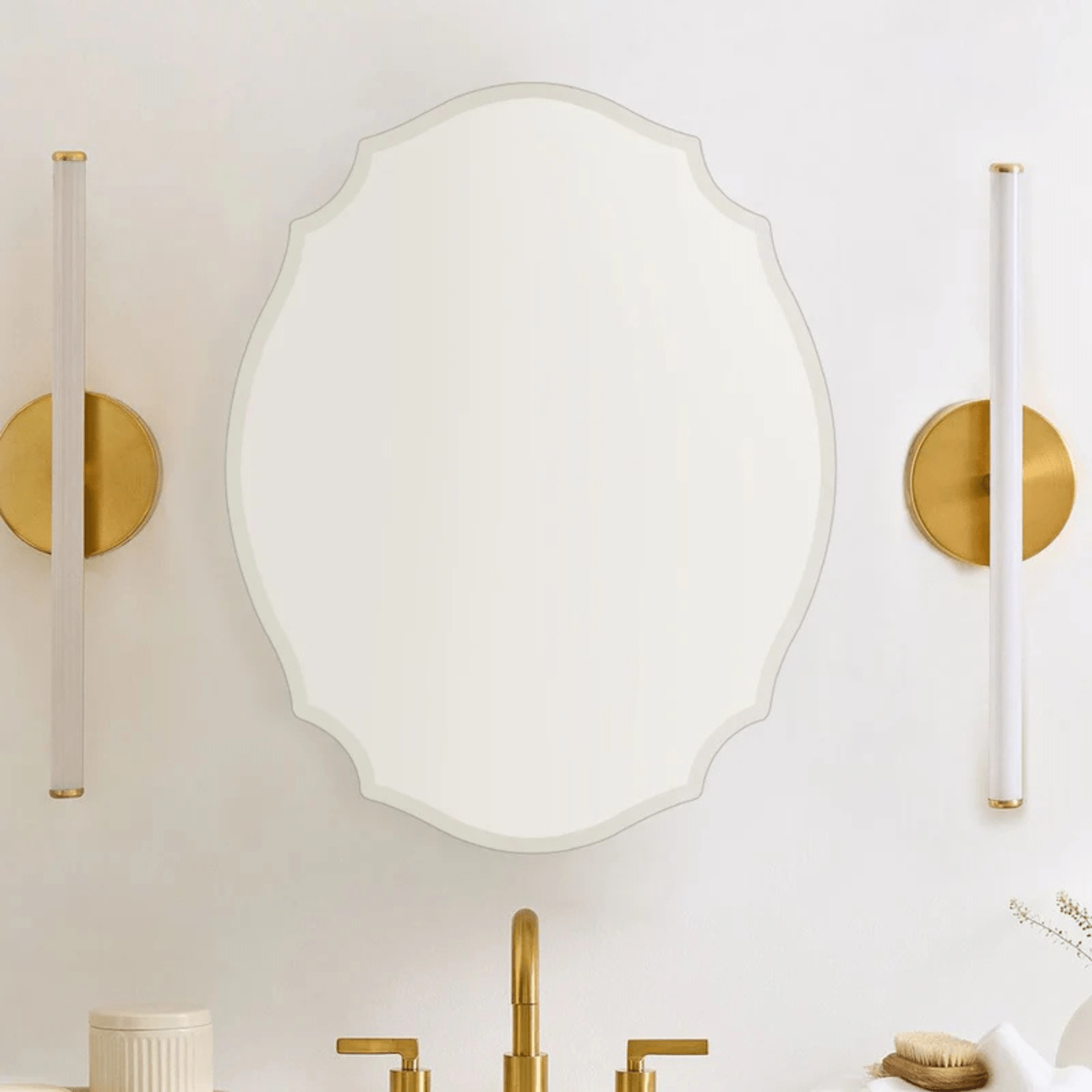 Marlawe Minimalism Irregular Frameless Surface Mount Bathroom Medicine Cabinet with Mirrors GC-XB0026 20x30" TEHOME