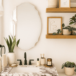 Marlawe Minimalism Irregular Frameless Surface Mount Bathroom Medicine Cabinet with Mirrors GC-XB0026 20x30" TEHOME