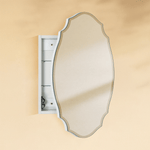 Marlawe Minimalism Irregular Frameless Surface Mount Bathroom Medicine Cabinet with Mirrors GC-XB0026 20x30" TEHOME
