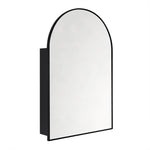 Dake Modern Arch Recessed and Surface Mount Bathroom Medicine Cabinet with Mirrors GC-XB0027 Black 24x36" TEHOME