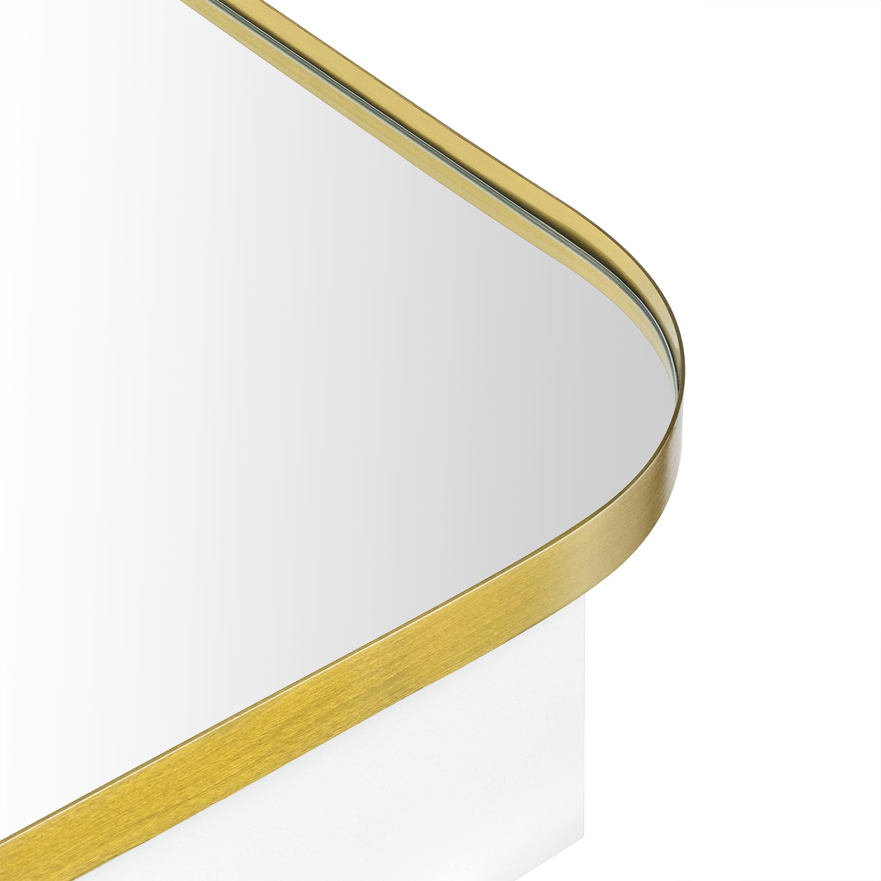 Adasu Mid - century Rectangle Recessed and Surface Mount Bathroom Medicine Cabinet with Mirrors GC-XB0020 Brushed Gold 20x40" TEHOME