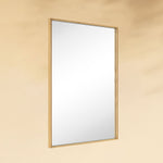 TEHOME Oakmont Light Oak 24x32''Rectangle Wooden Framed Wall Mirrors Side View