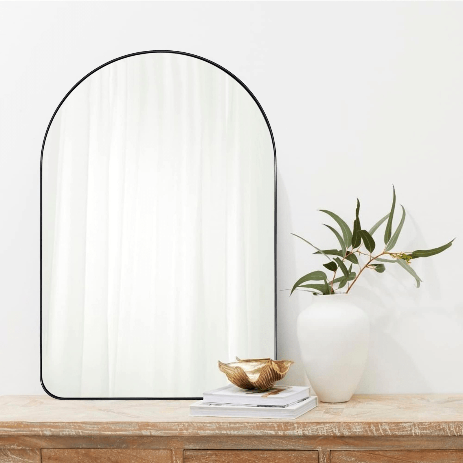 Ophira Modern Arch Bathroom Mirrors GC-0Y021 Brushed Nickel 21x30" TEHOME