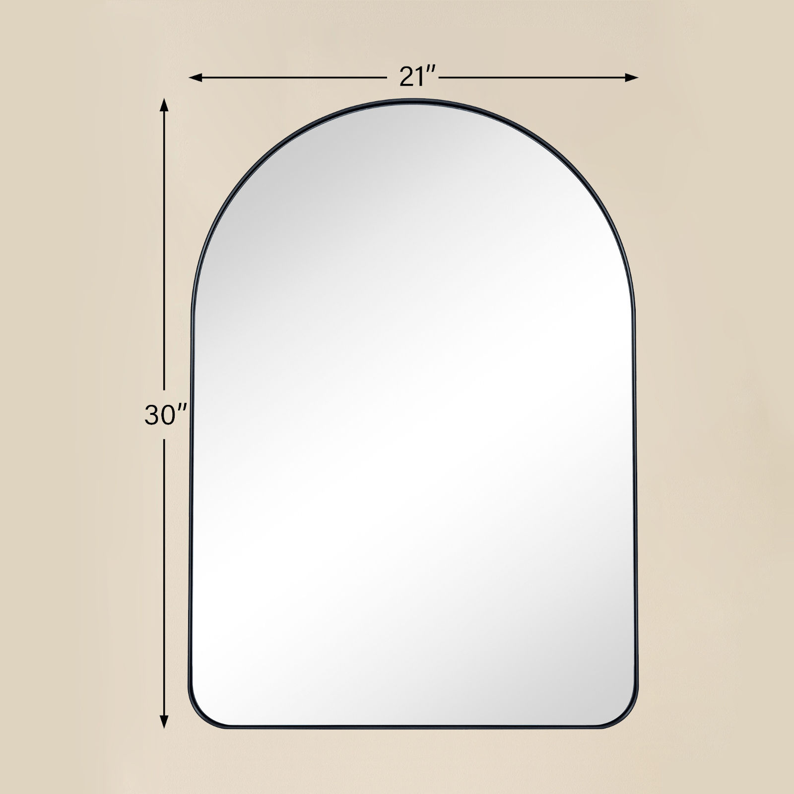 Ophira Modern Arch Bathroom Mirrors GC-0Y020 Brushed Gold 21x30" TEHOME