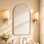 Ophira Modern Arch Bathroom Mirrors GC-0Y022 Chrome 21x30" TEHOME