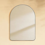 TEHOME Ophira Brushed Nickel 24x36'' Modern Arch Wall Mirrors Front View