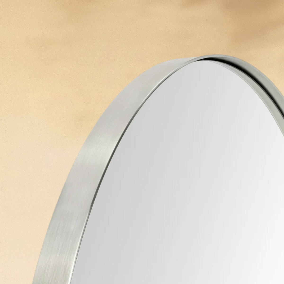 TEHOME Ophira Brushed Nickel Modern Arch Bathroom Mirrors Detail View