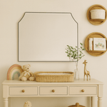 Parerna Modern Arch Mantel Mirrors, 32x40" in Black GC-0Y319 TEHOME