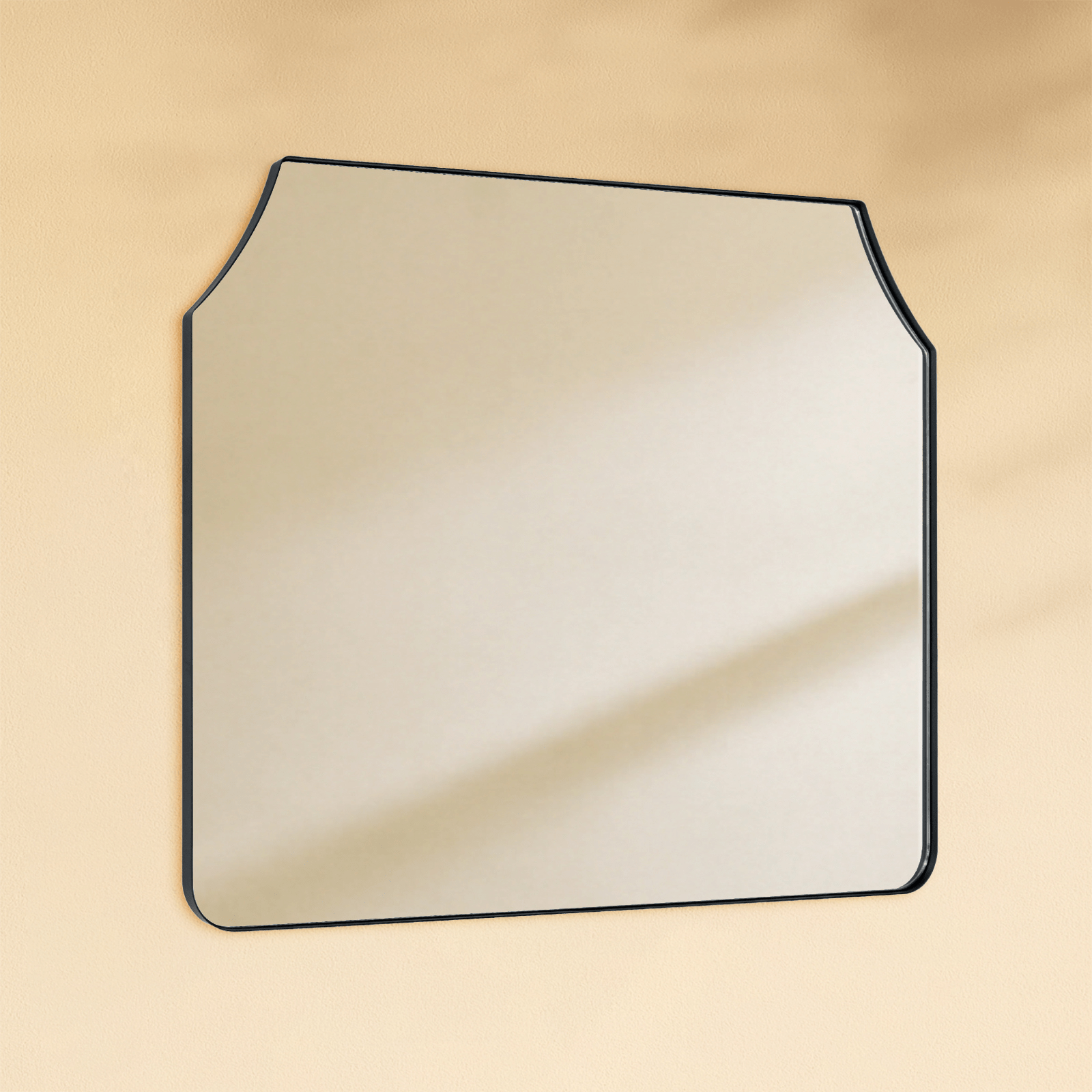 Parerna Modern Arch Mantel Mirrors, 32x40" in Black GC-0Y319 TEHOME