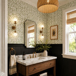 TEHOME Parisian Modern Scalloped Wall Mirrors Metal Framed in Black finish,20x30''