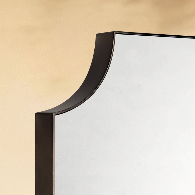 TEHOME Parisian Modern Scalloped Wall Mirrors Metal Framed in Oil Rubbed Bronze finish,Detail View