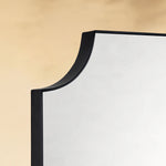 TEHOME Parisian Modern Scalloped Bathroom Mirror Metal Framed in Black finish,Detail View