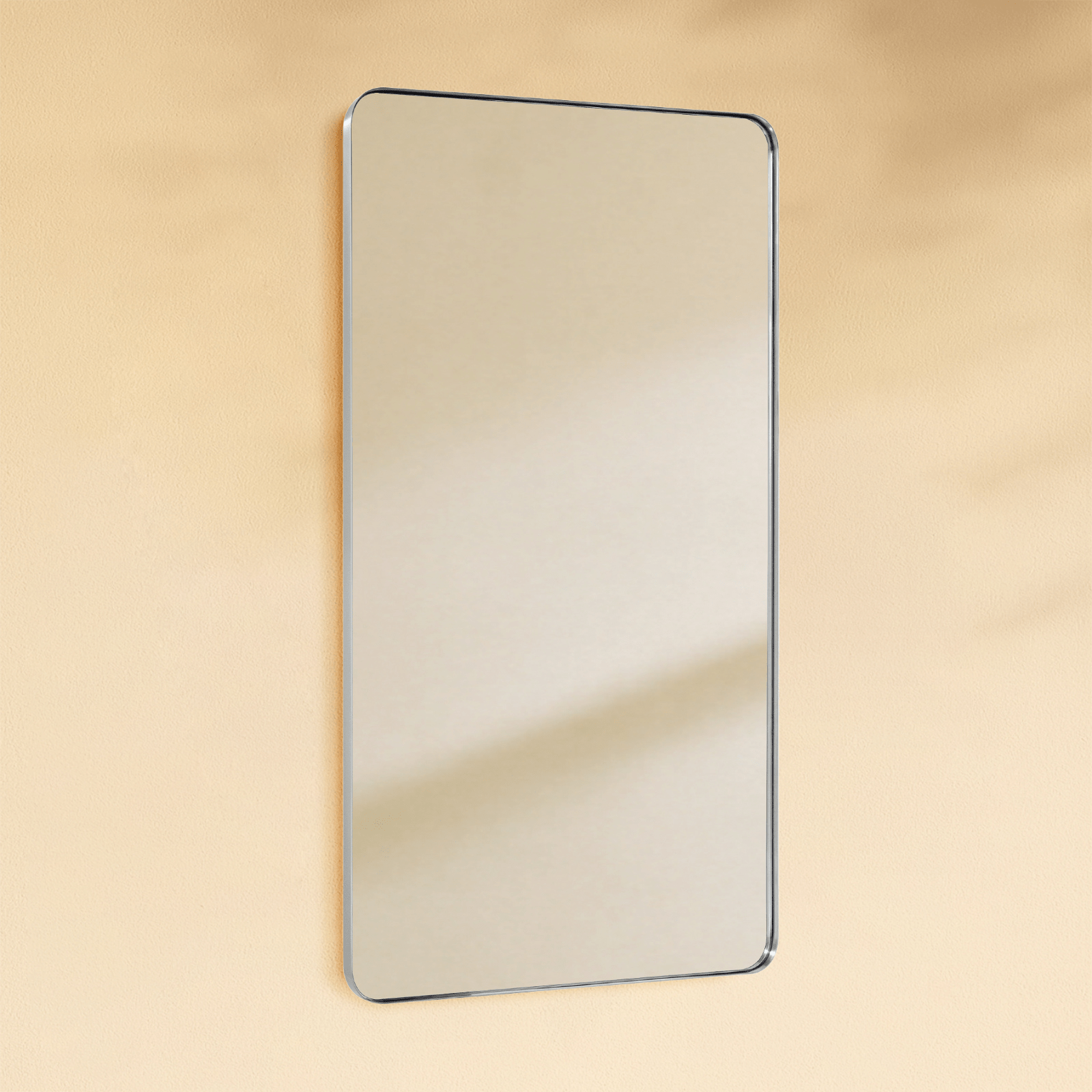 Petalyn Modern Rectangle Floor Mirrors with Rounded Corners,30X60" GC-00561 Chrome 30x60" TEHOME