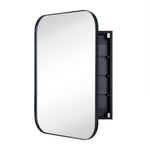 Mileta Mid - century Rectangle Recessed and Surface Mount Bathroom Medicine Cabinet with Mirrors GC-XB0016 Brushed Gold 22x30" TEHOME