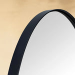 TEHOME Roselle Black 40x40 Modern Round Large Wall Mirrors Detail View1