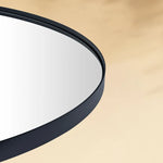 TEHOME Roselle Black 40x40 Modern Round Large Wall Mirrors Detail View2