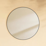 TEHOME Roselle Black 40x40 Modern Round Large Wall Mirrors Front View