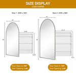 Dake Modern Arch Recessed and Surface Mount Bathroom Medicine Cabinet with Mirrors GC-XB0010 Black 20x30" TEHOME