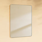 TEHOME Scallia Modern Rectangle Large Wall Mirrors with Rounded Corners Brushed Nickel finish，30x40" 