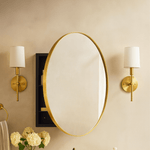 Seenaa Modern Round Surface Mount Bathroom Medicine Cabinet with Mirrors GC-00602 Black 24"Dia TEHOME