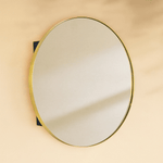 Seenaa Modern Round Surface Mount Bathroom Medicine Cabinet with Mirrors GC-00602 Black 24"Dia TEHOME