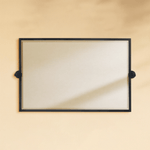 Sema Modern Rectangle Horizontal Bathroom Pivot Mirrors GC-00153 Black 36x24" TEHOME