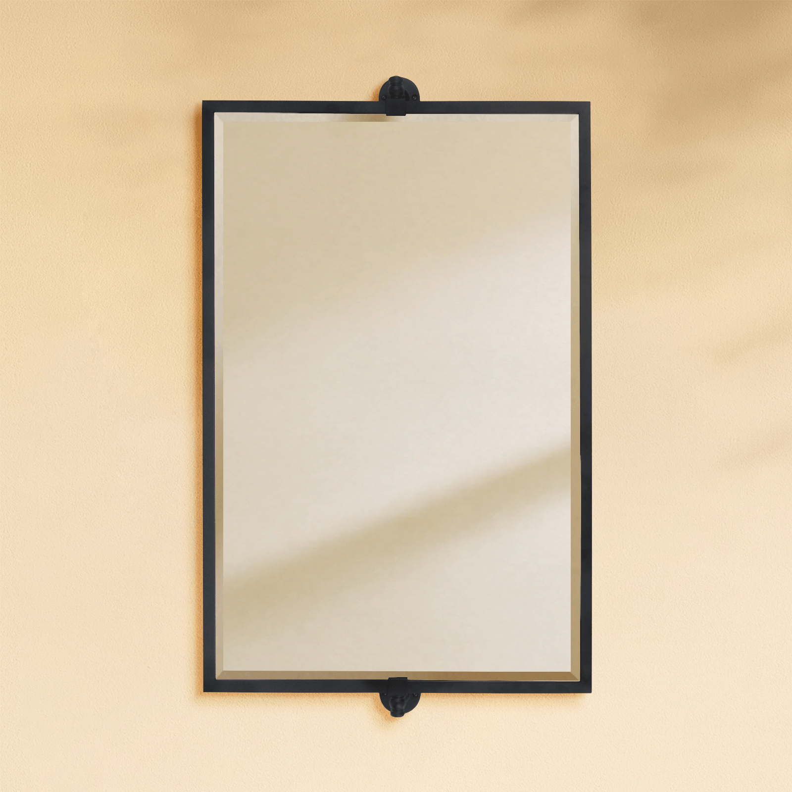 Sema Modern Rectangle Horizontal Bathroom Pivot Mirrors GC-00153 Black 36x24" TEHOME