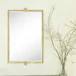 Sema Modern Rectangle Horizontal Bathroom Pivot Mirrors GC-00287 Brushed Gold 36x24" TEHOME