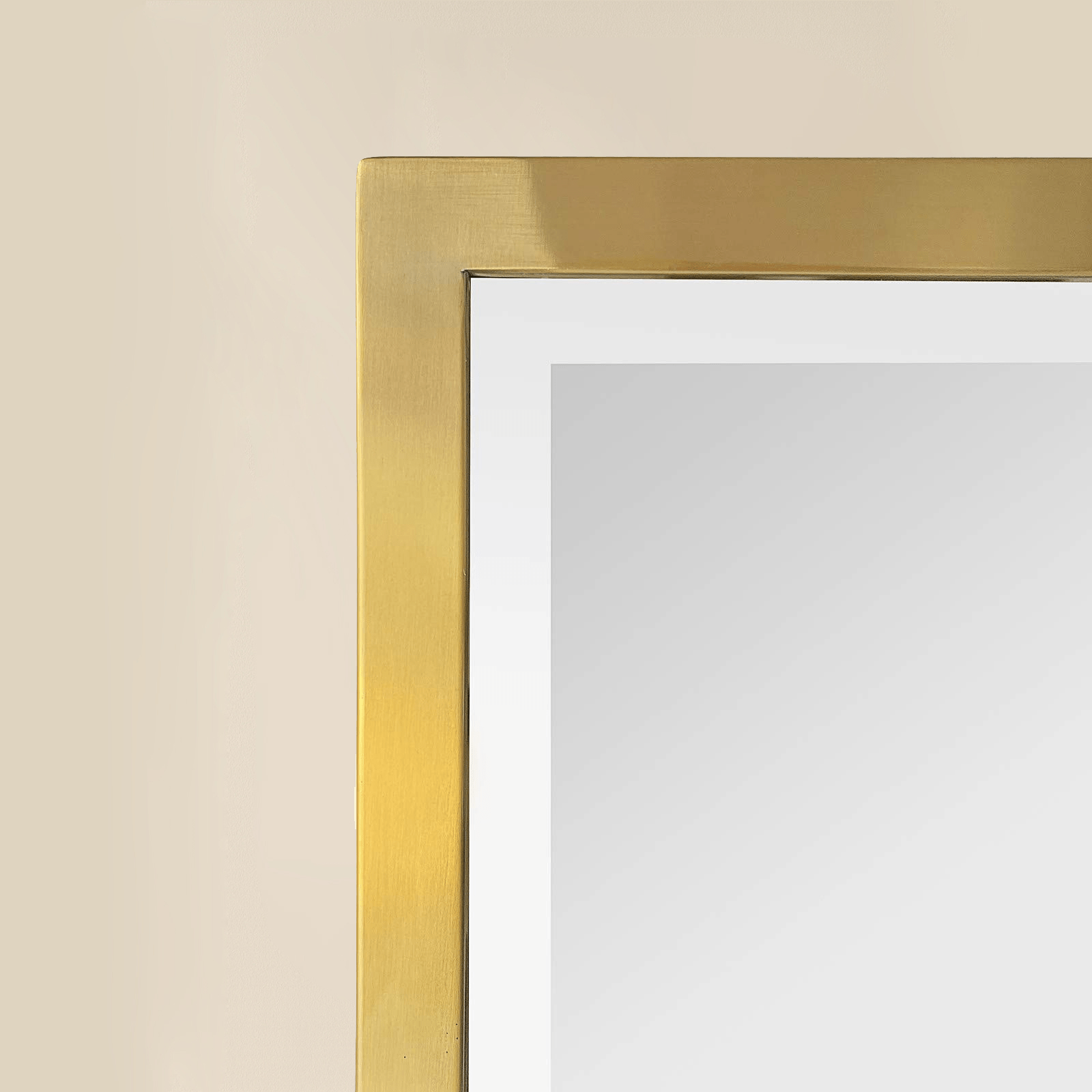Sema Modern Rectangle Horizontal Bathroom Pivot Mirrors GC-00287 Brushed Gold 36x24" TEHOME