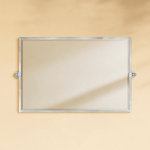 Sema Modern Rectangle Horizontal Bathroom Pivot Mirrors GC-00286 Brushed Nickel 36x24" TEHOME
