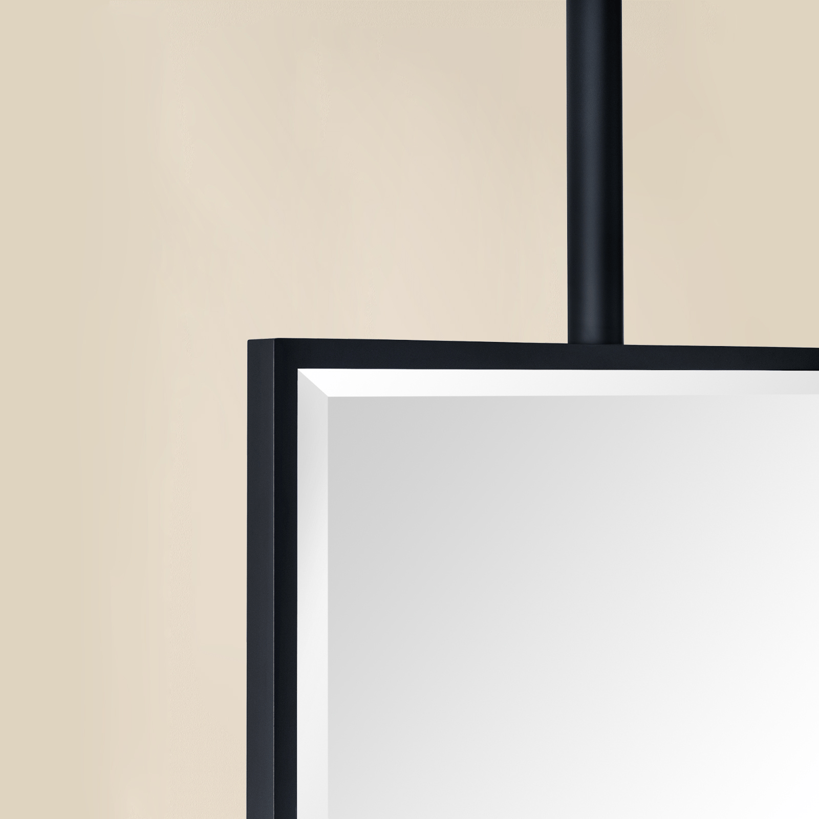 Seren Modern Rectangle Ceiling Mount Bathroom Mirrors, 20x30" in Black GC-00565 TEHOME