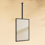 Seren Modern Rectangle Ceiling Mount Bathroom Mirrors, 20x30" in Black GC-00565 TEHOME
