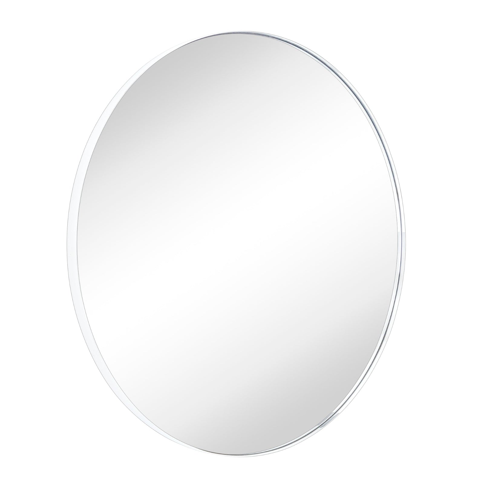 Roselle Modern Round Large Wall Mirrors GC-GW0049 Chrome 40x40" TEHOME