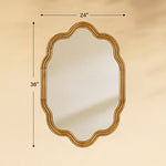 TEHOME Solace Vintage Scalloped Mirrors Front View Size