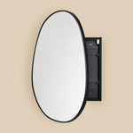 Casa Modern Irregular Surface Mount Bathroom Medicine Cabinet with Mirrors, 24x28" in Black GC-XB0025 Black TEHOME