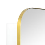 Adasu Mid - century Rectangle Recessed and Surface Mount Bathroom Medicine Cabinet with Mirrors GC-XB0020 Brushed Gold 20x40" TEHOME