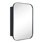 Mileta Mid - century Rectangle Recessed and Surface Mount Bathroom Medicine Cabinet with Mirrors GC-XB0014 Black 22x30" TEHOME