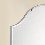 TEHOME Airius Modern Scalloped Arched Wall Mirrors Metal Framed in Chrome finish, 24"x32",detail view
