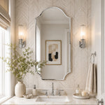 TEHOME Airius Polished Nickel Scalloped Vanity Mirrors for Bathroom
