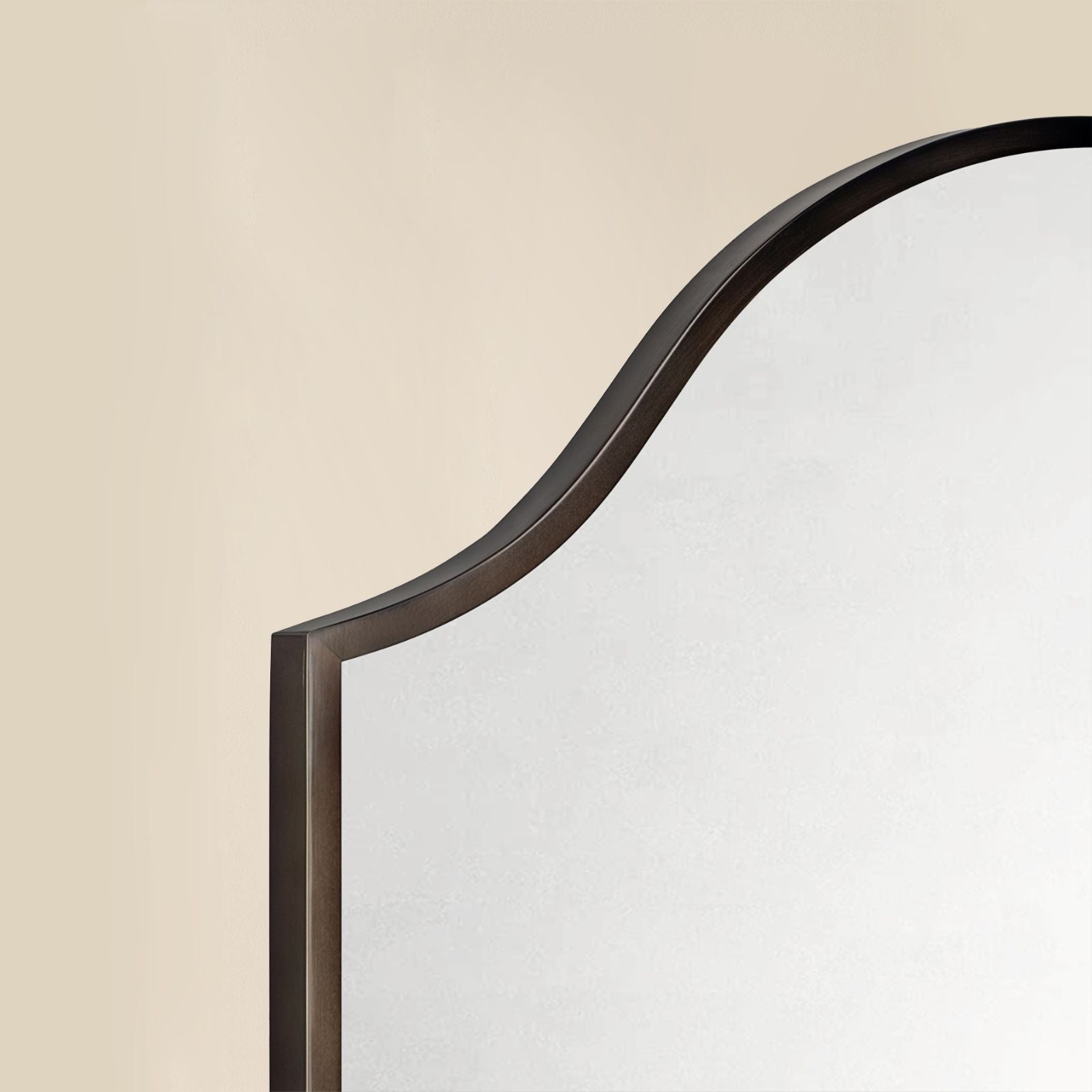 TEHOME Airius Scalloped oil rubbed bronze Wall Mirrors detail view