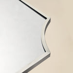 TEHOME Airius Scalloped Brushed Nickel Wall Mirrors detail view