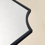 TEHOME Airius Scalloped Matt Black Wall Mirrors detail view