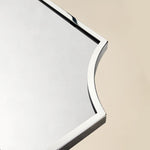 TEHOME Airius Scalloped Polished Nickel Wall Mirrors detail view