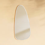 TEHOME Trequan Chrome Modern Irregular Wall Mirrors Front View1,40x18"